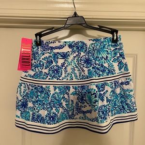 NWT LILLY PULITZER Dara Tennis Skort Turquoise Oasis Shell Me You Love Me